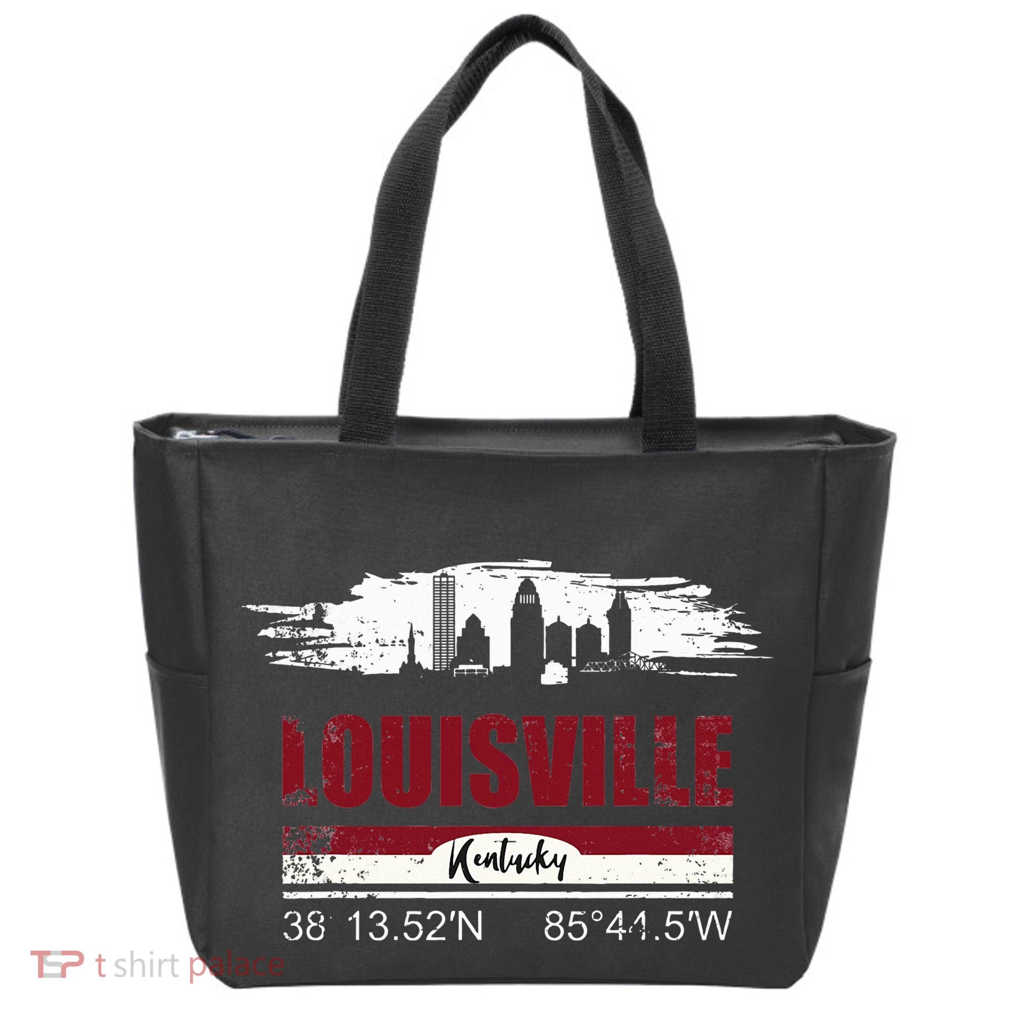 Louisville Kentucky Gift Geographic Coordinates Tote Bag