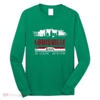 Louisville Kentucky Gift Geographic Coordinates Long Sleeve Shirt thumb 0