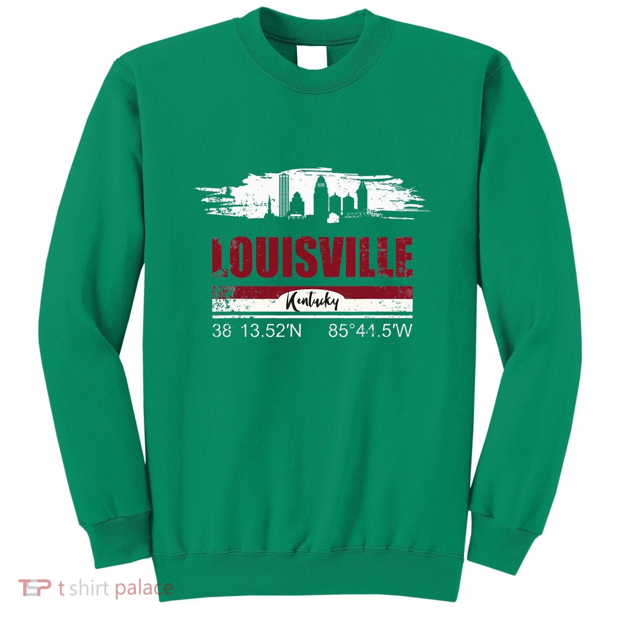 Louisville Kentucky Gift Geographic Coordinates Sweatshirt