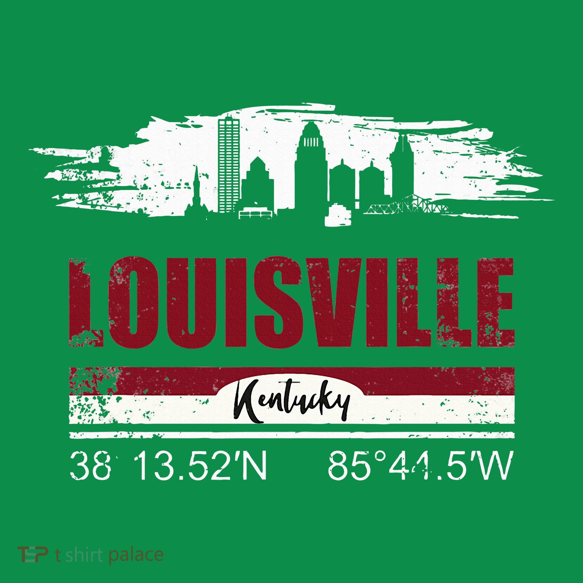 Louisville Kentucky Gift Geographic Coordinates T-Shirt