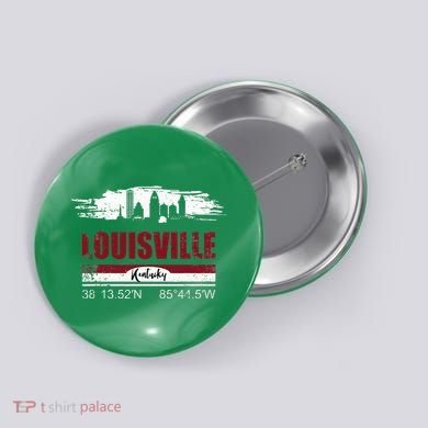 Louisville Kentucky Gift Geographic Coordinates Button