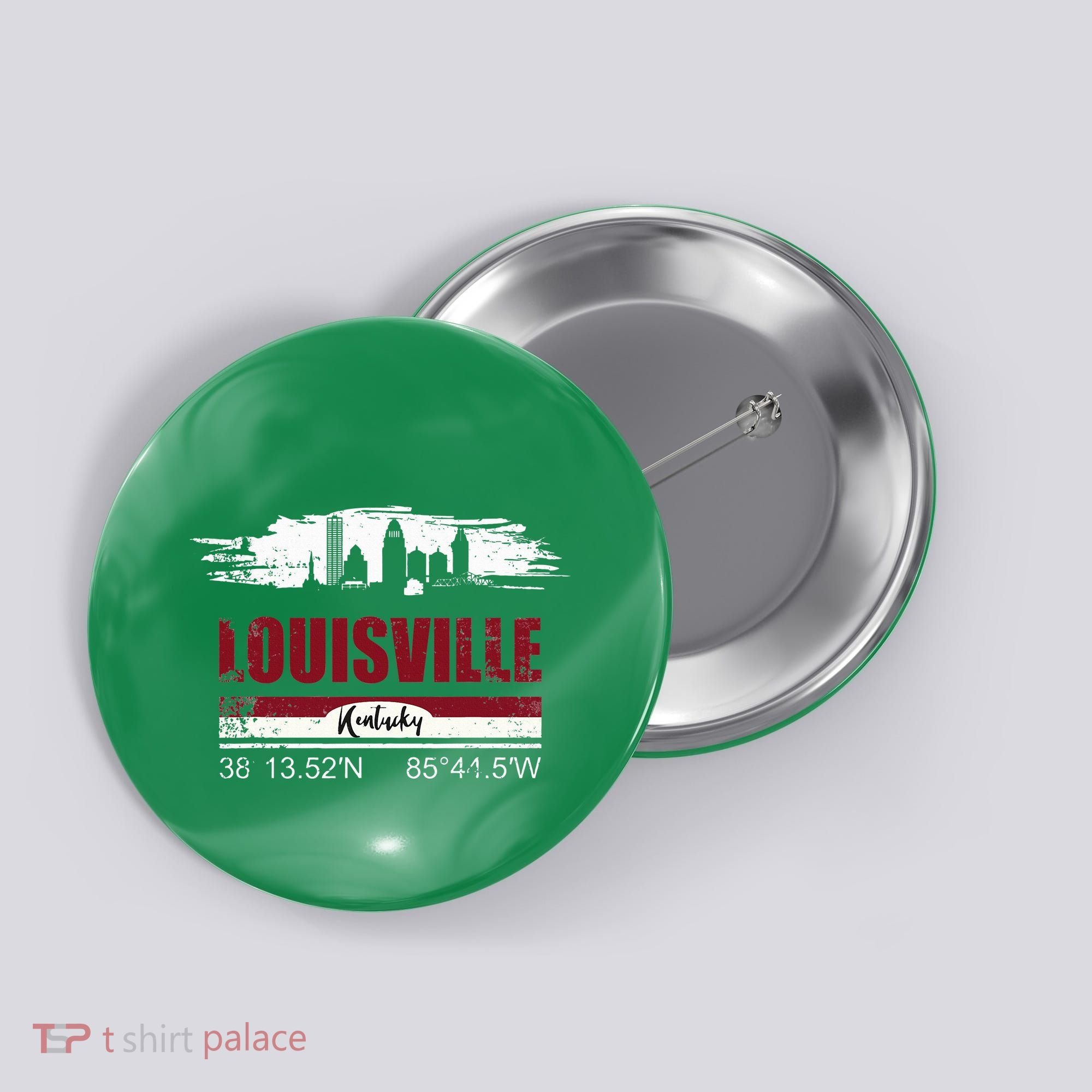 Louisville Kentucky Gift Geographic Coordinates Button