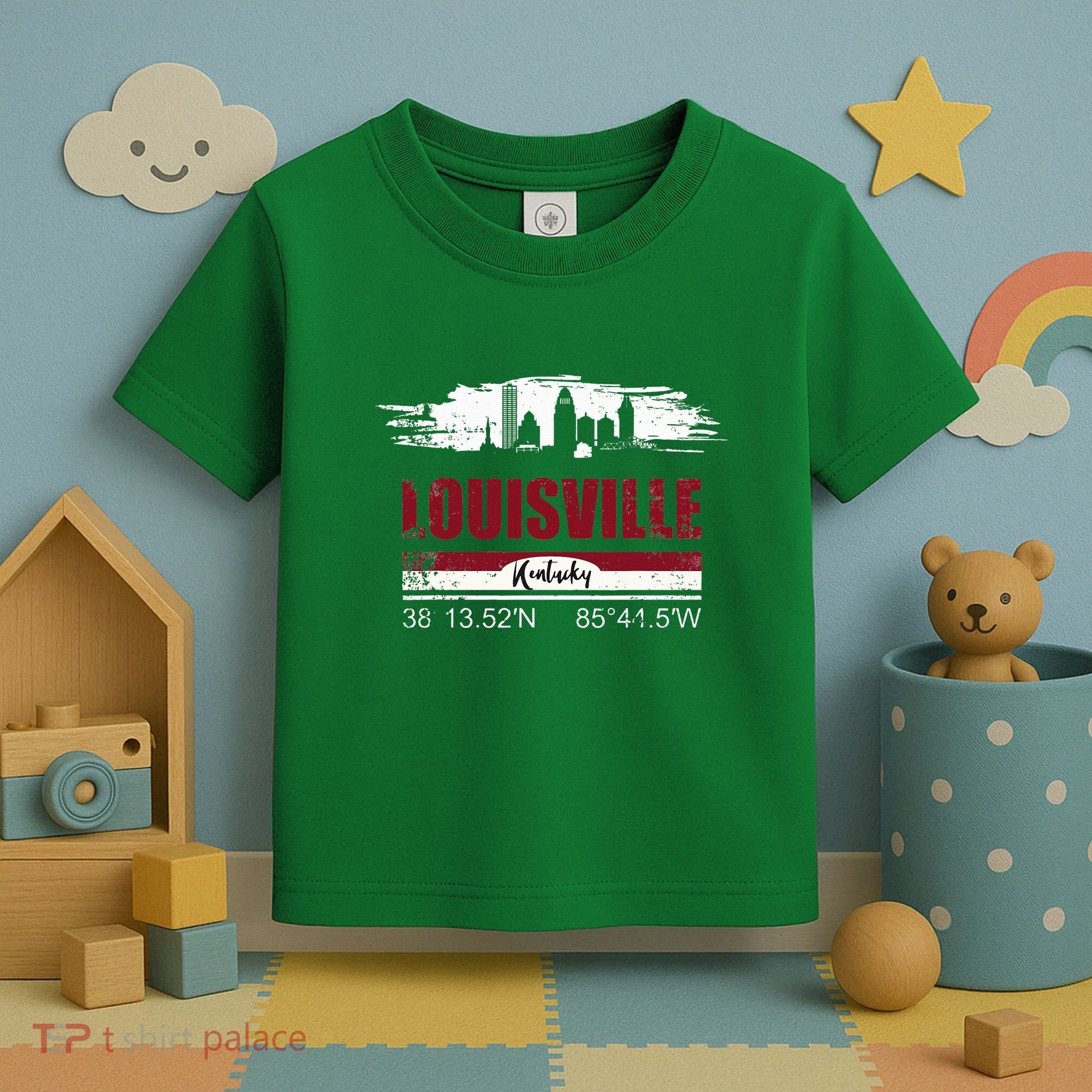 Louisville Kentucky Gift Geographic Coordinates Toddler T-Shirt