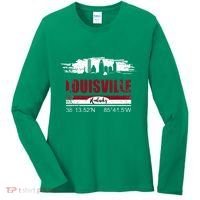 Louisville Kentucky Gift Geographic Coordinates Women's Long Sleeve Shirt thumb 0