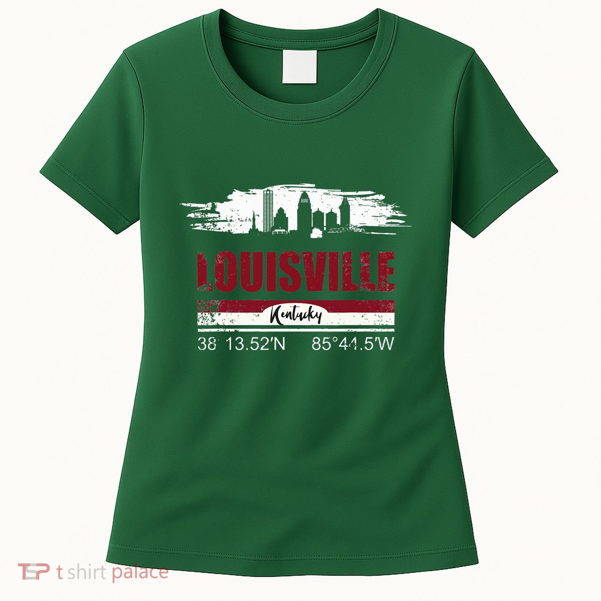 Louisville Kentucky Gift Geographic Coordinates Women's T-Shirt