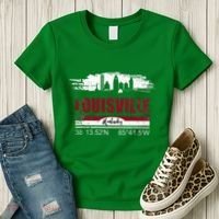 Louisville Kentucky Gift Geographic Coordinates Women's T-Shirt thumb 3