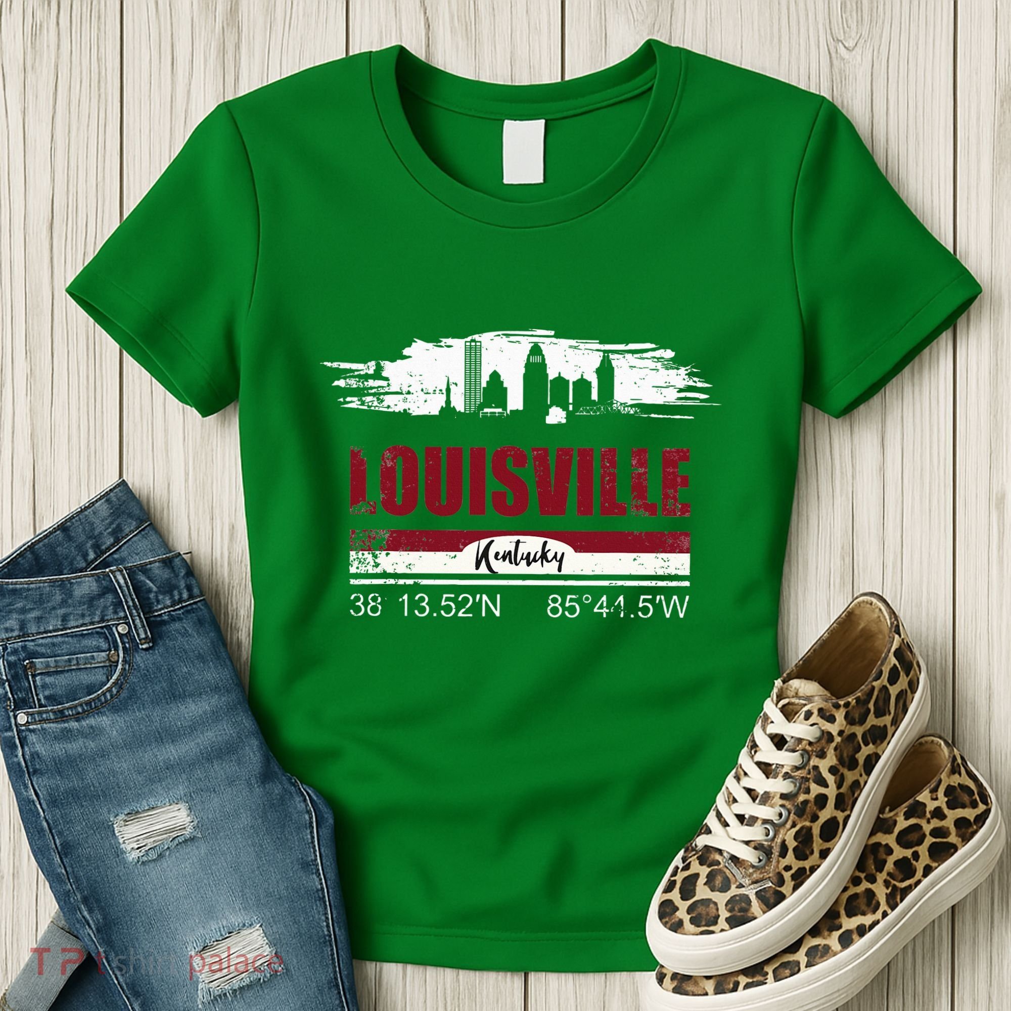 Louisville Kentucky Gift Geographic Coordinates Women's T-Shirt