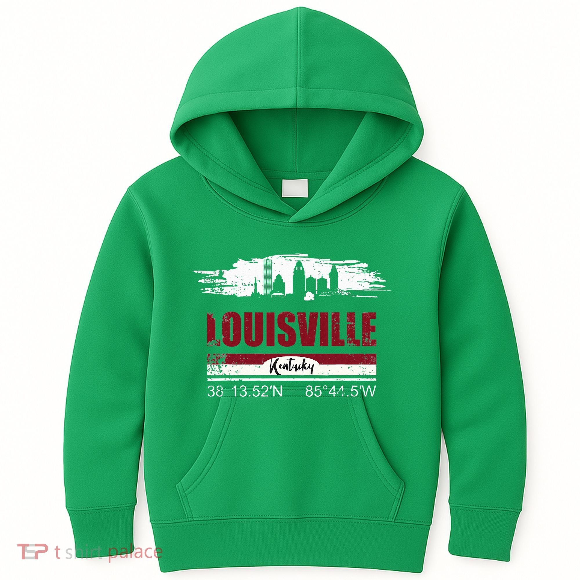 Louisville Kentucky Gift Geographic Coordinates Kids Hoodie