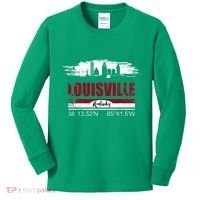 Louisville Kentucky Gift Geographic Coordinates Kids Long Sleeve Shirt thumb 0