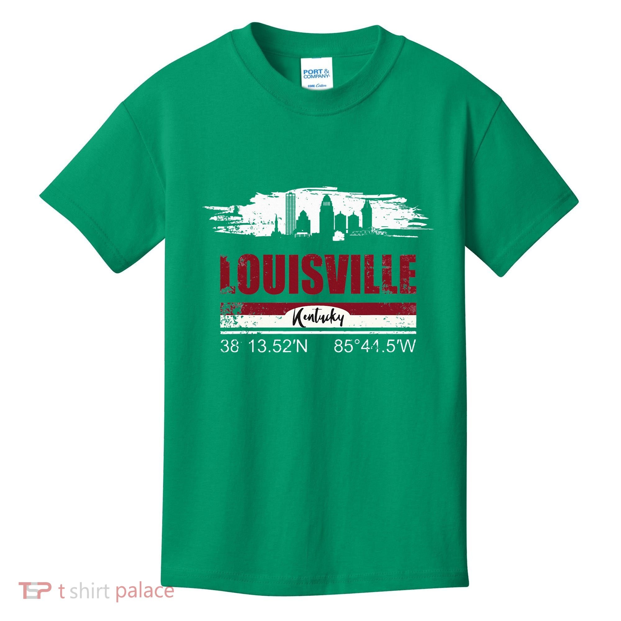 Louisville Kentucky Gift Geographic Coordinates Kids T-Shirt