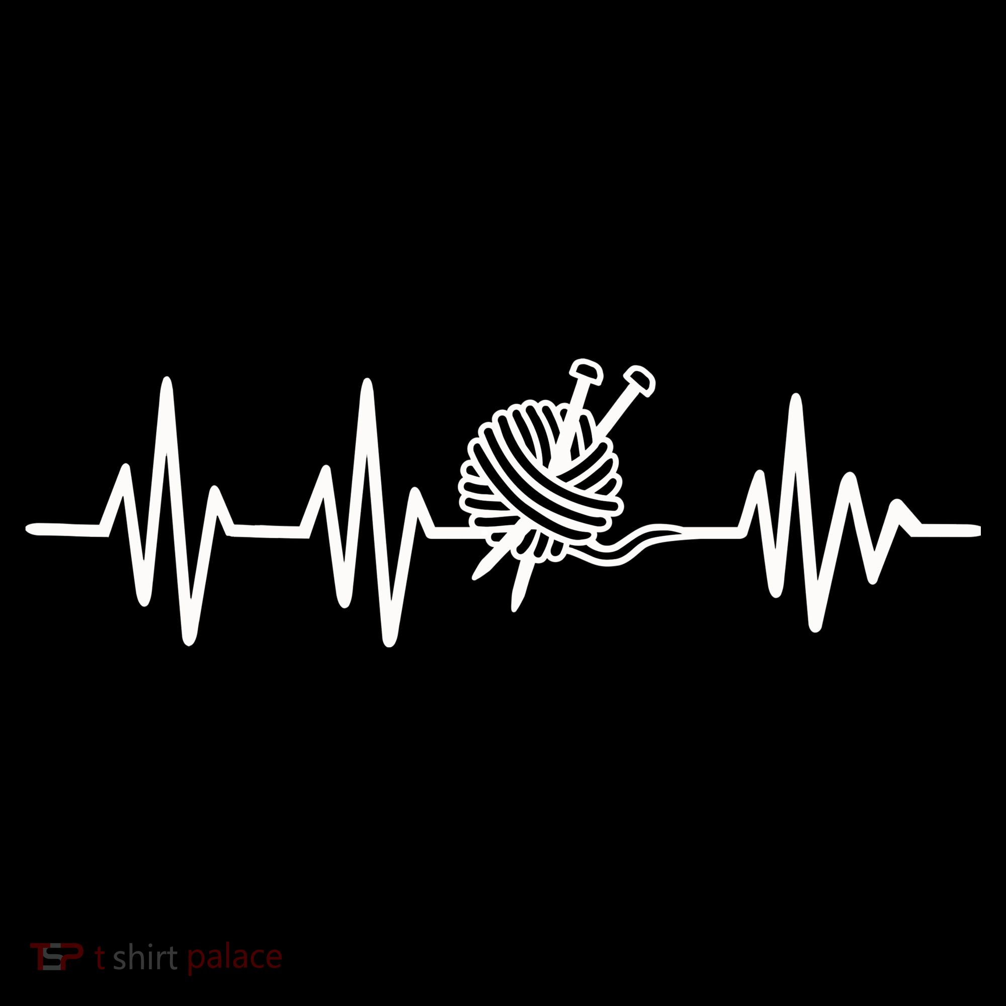 Love Knitting Heartbeat Coaster