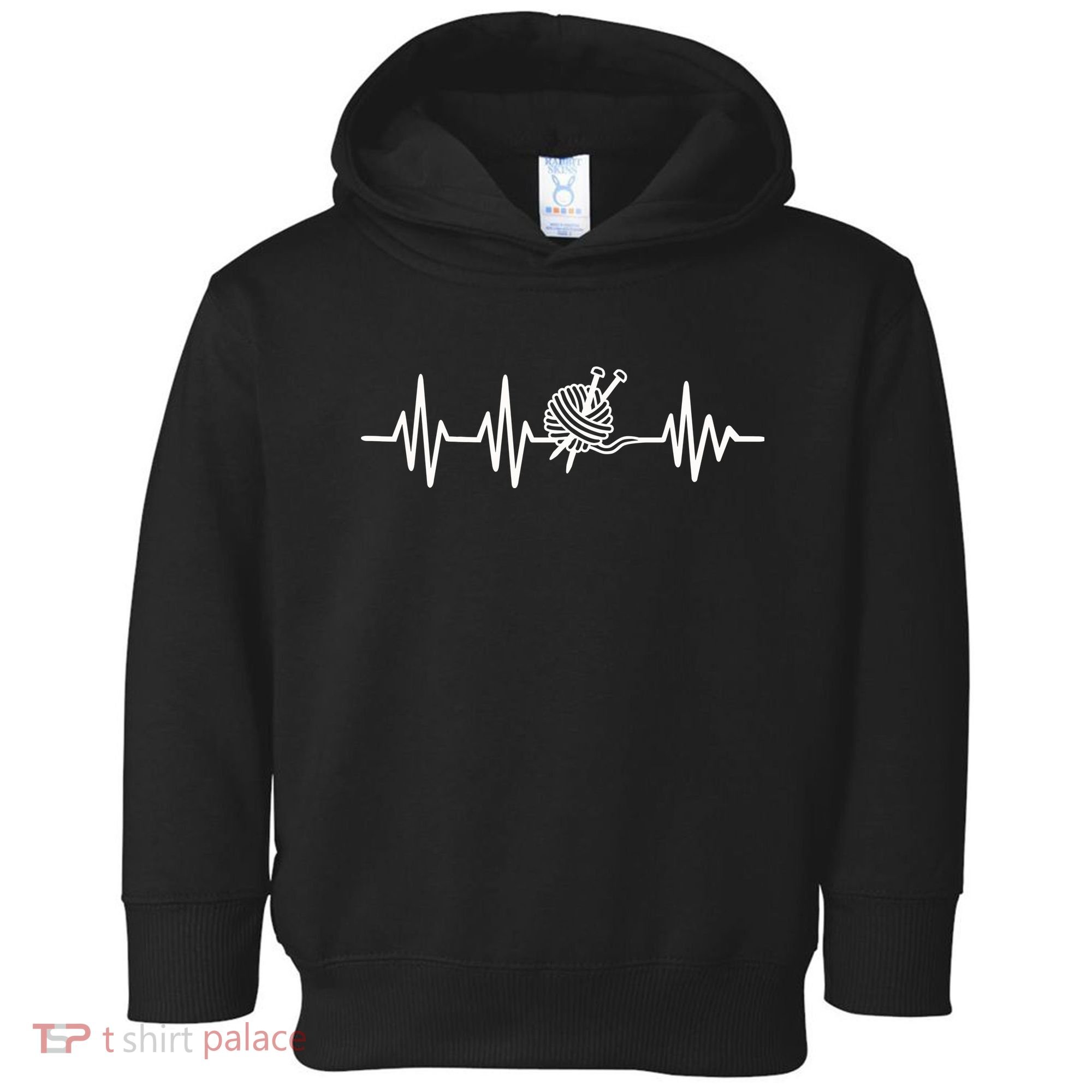 Love Knitting Heartbeat Toddler Hoodie