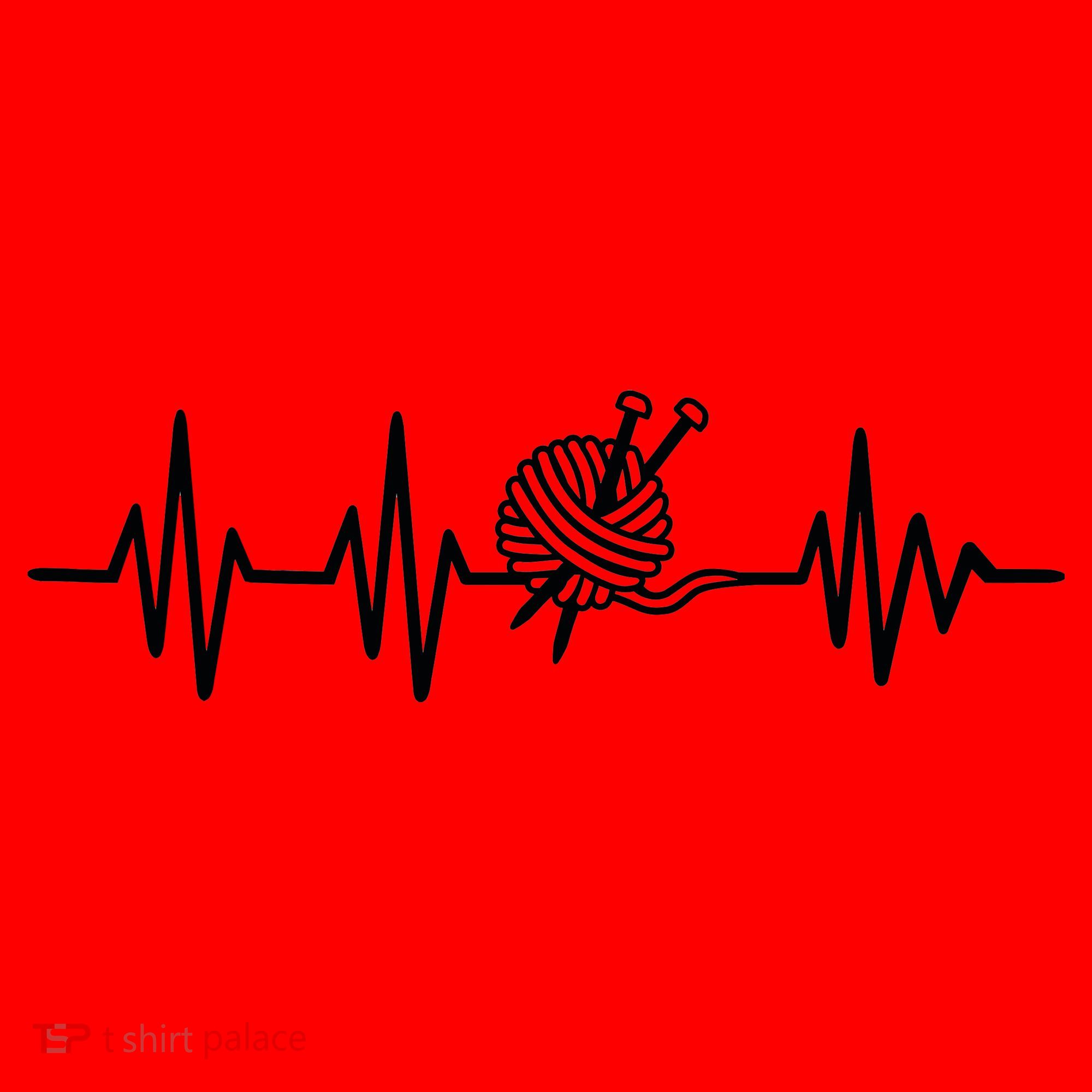 Love Knitting Heartbeat Santa Hat
