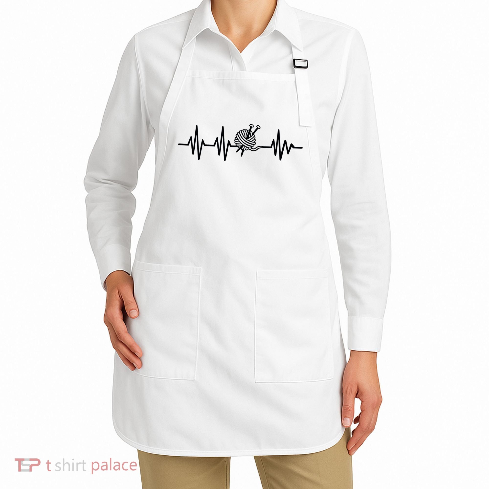 Love Knitting Heartbeat Apron