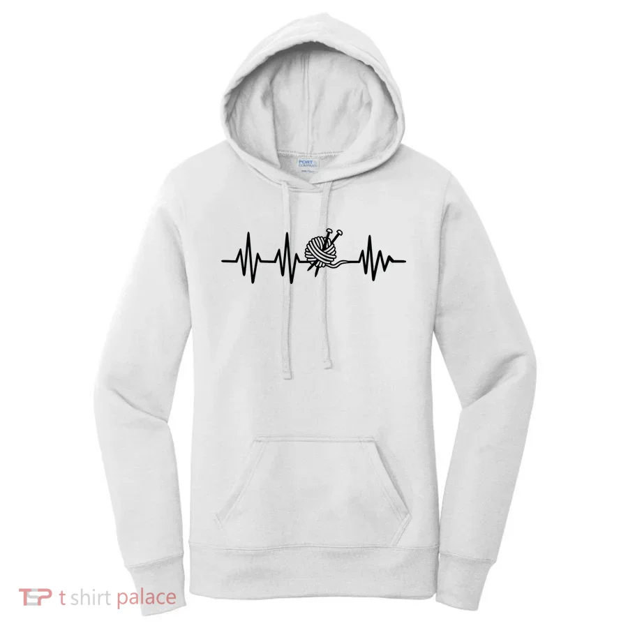 Love Knitting Heartbeat Women's Hoodie