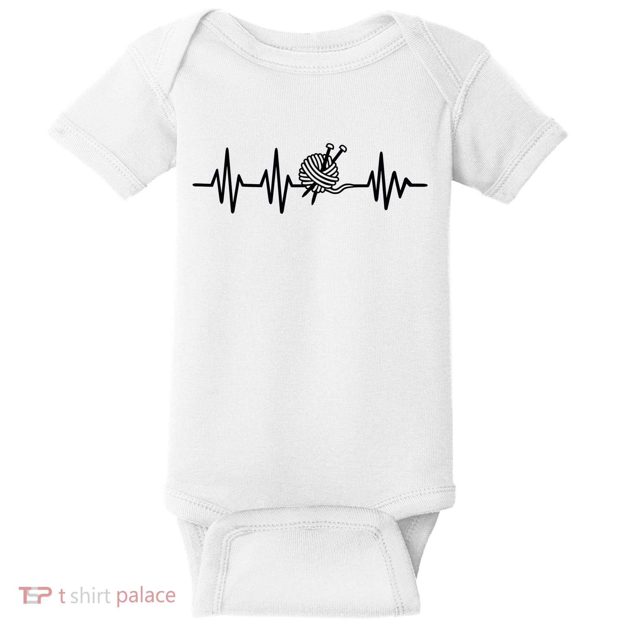 Love Knitting Heartbeat Baby Bodysuit