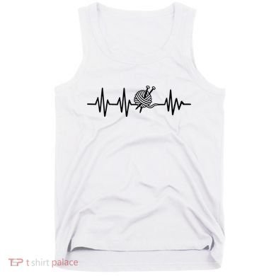 Love Knitting Heartbeat Tank Top