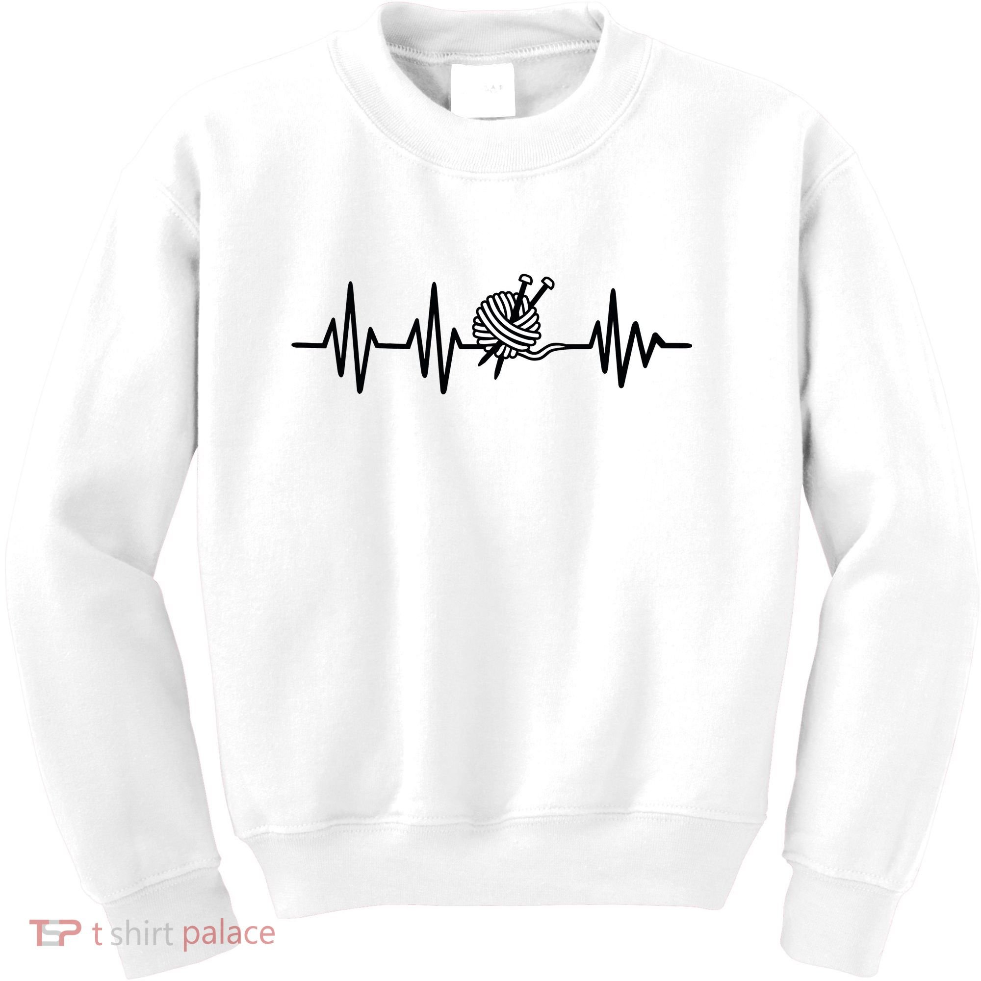 Love Knitting Heartbeat Kids Sweatshirt