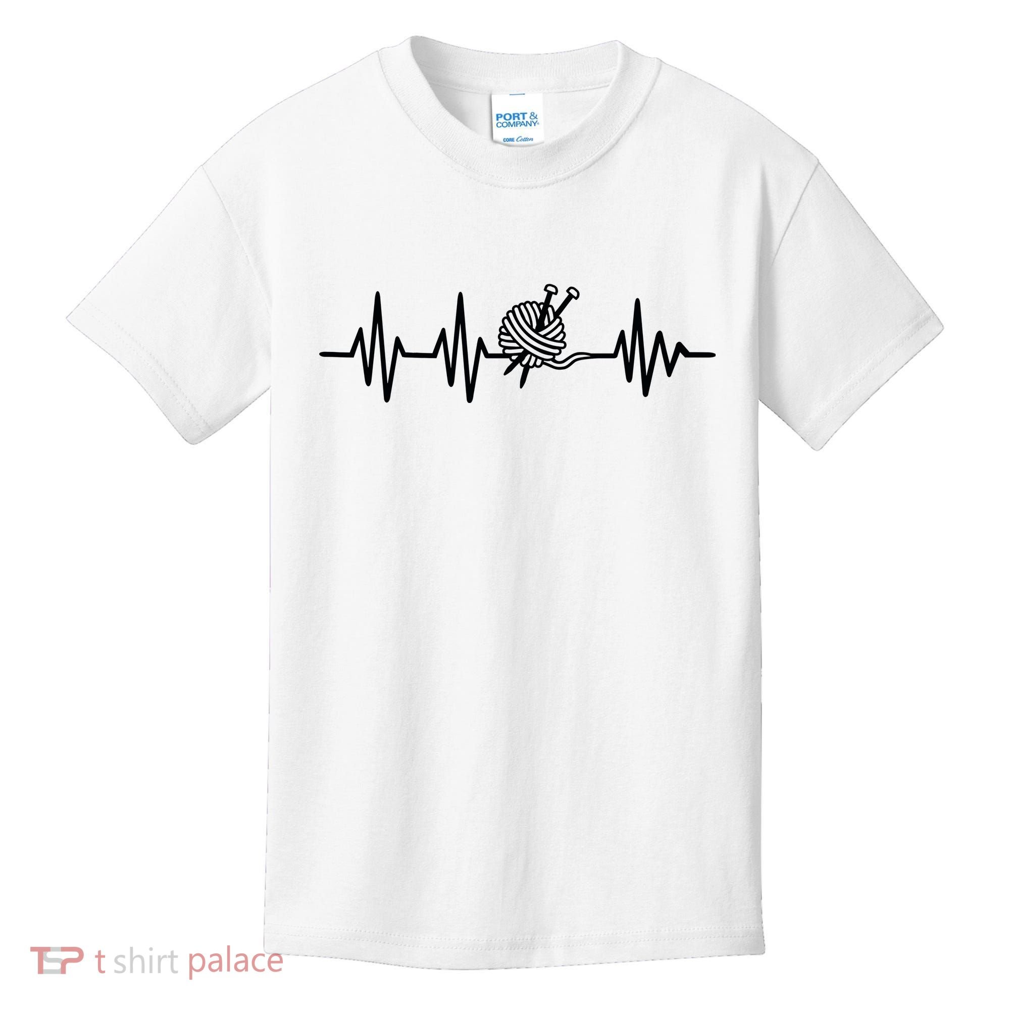 Love Knitting Heartbeat Kids T-Shirt