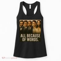 Lincoln Kennedy King Charlie Kirk Jesus All Because Of Words Women's Tank Top thumb 0