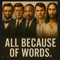 Lincoln Kennedy King Charlie Kirk Jesus All Because Of Words Women's Tank Top thumb 5