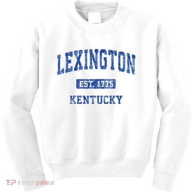 Lexington Kentucky Ky Vintage Athletic Sports Design Kids Sweatshirt