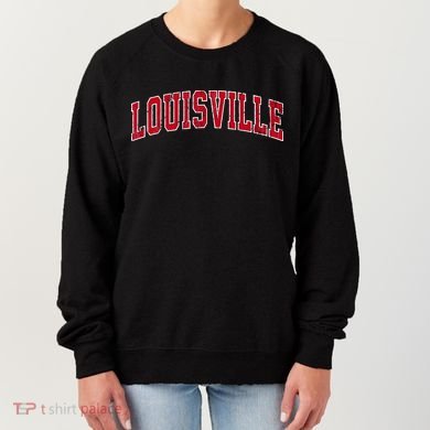 Louisville Kentucky KY Vintage Sports Design Red Design Women's Sweatshirt