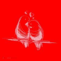 Lovebirds Kissing Santa Hat thumb 1