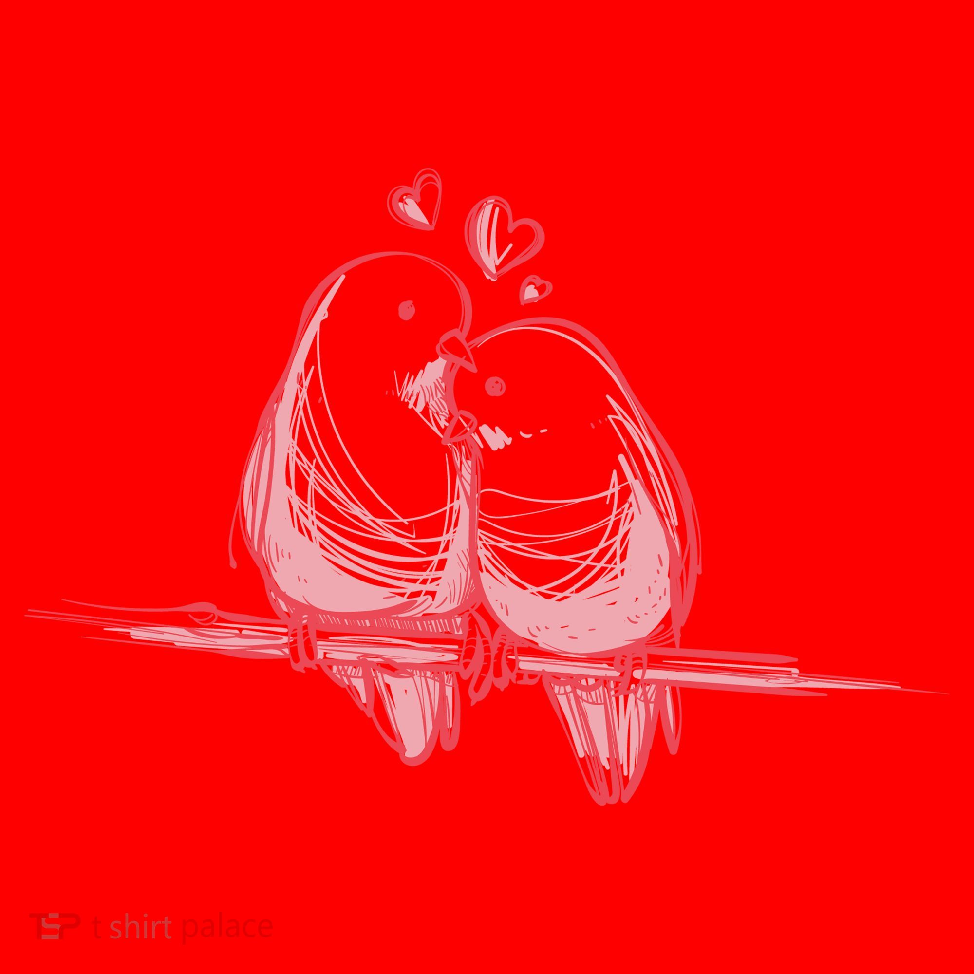Lovebirds Kissing Santa Hat