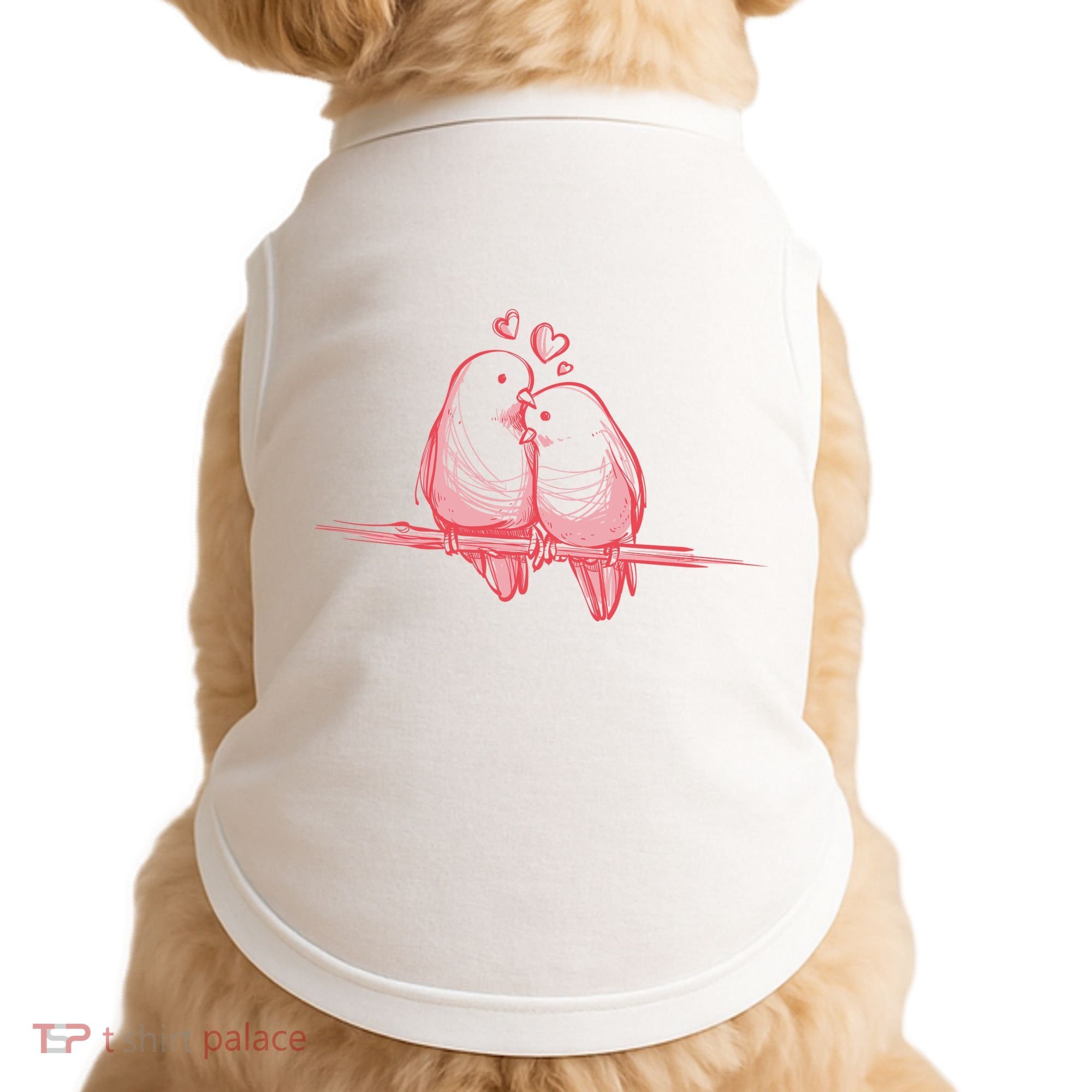 Lovebirds Kissing Doggie Tank