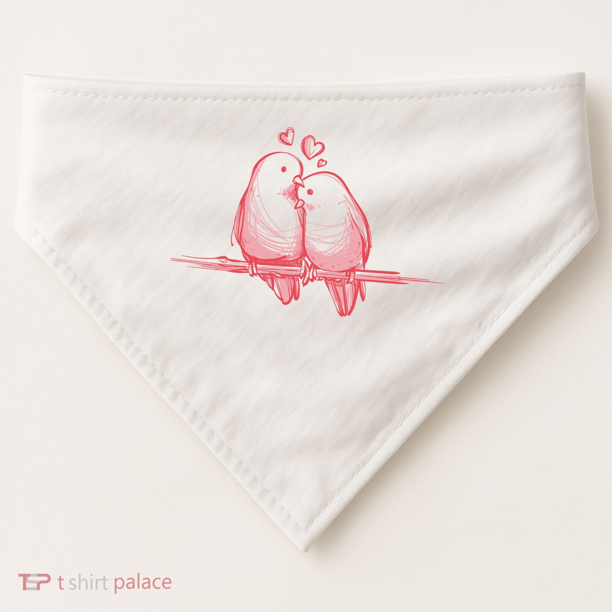 Lovebirds Kissing USA-Made Doggie Bandana