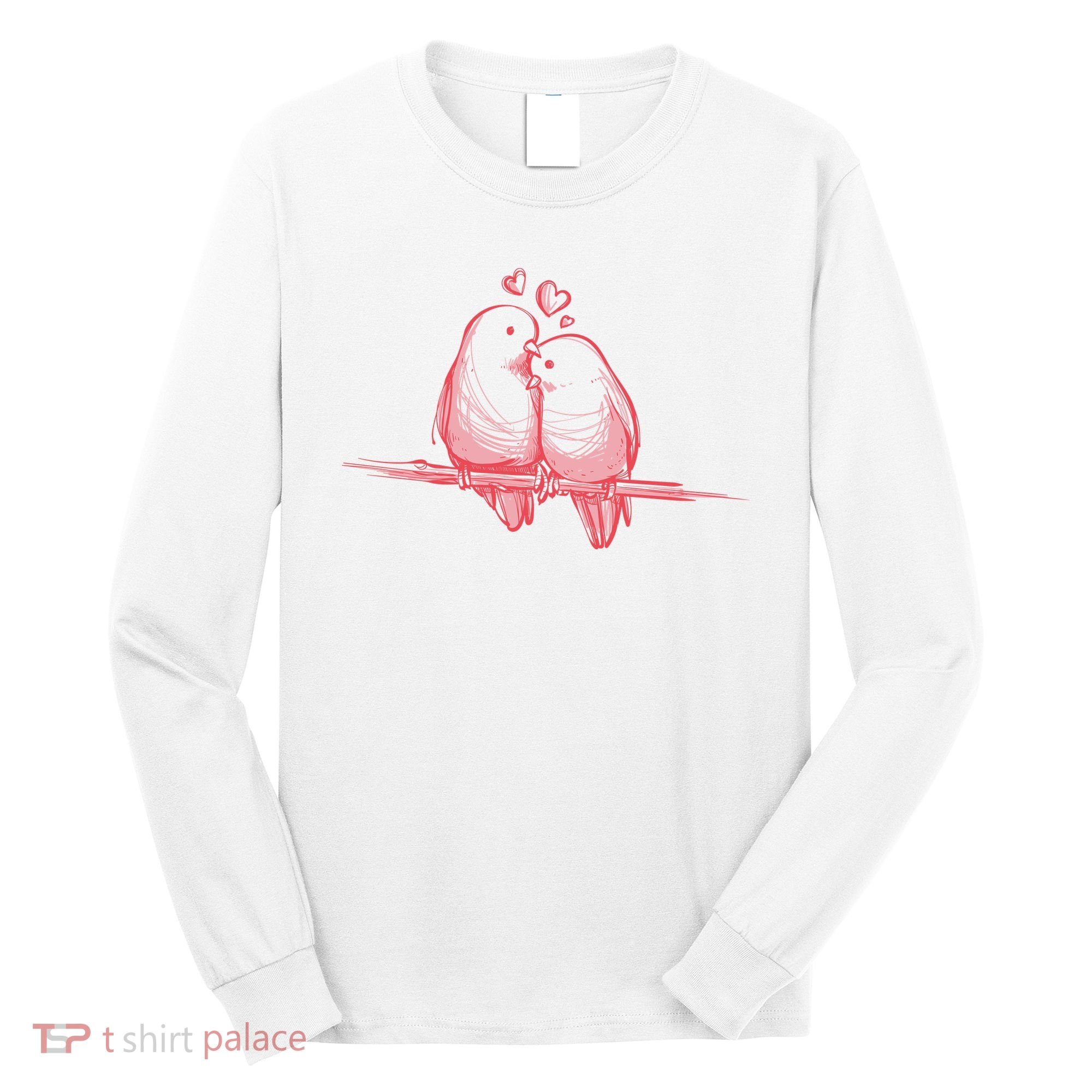 Lovebirds Kissing Long Sleeve Shirt