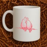 Lovebirds Kissing Coffee Mug thumb 2