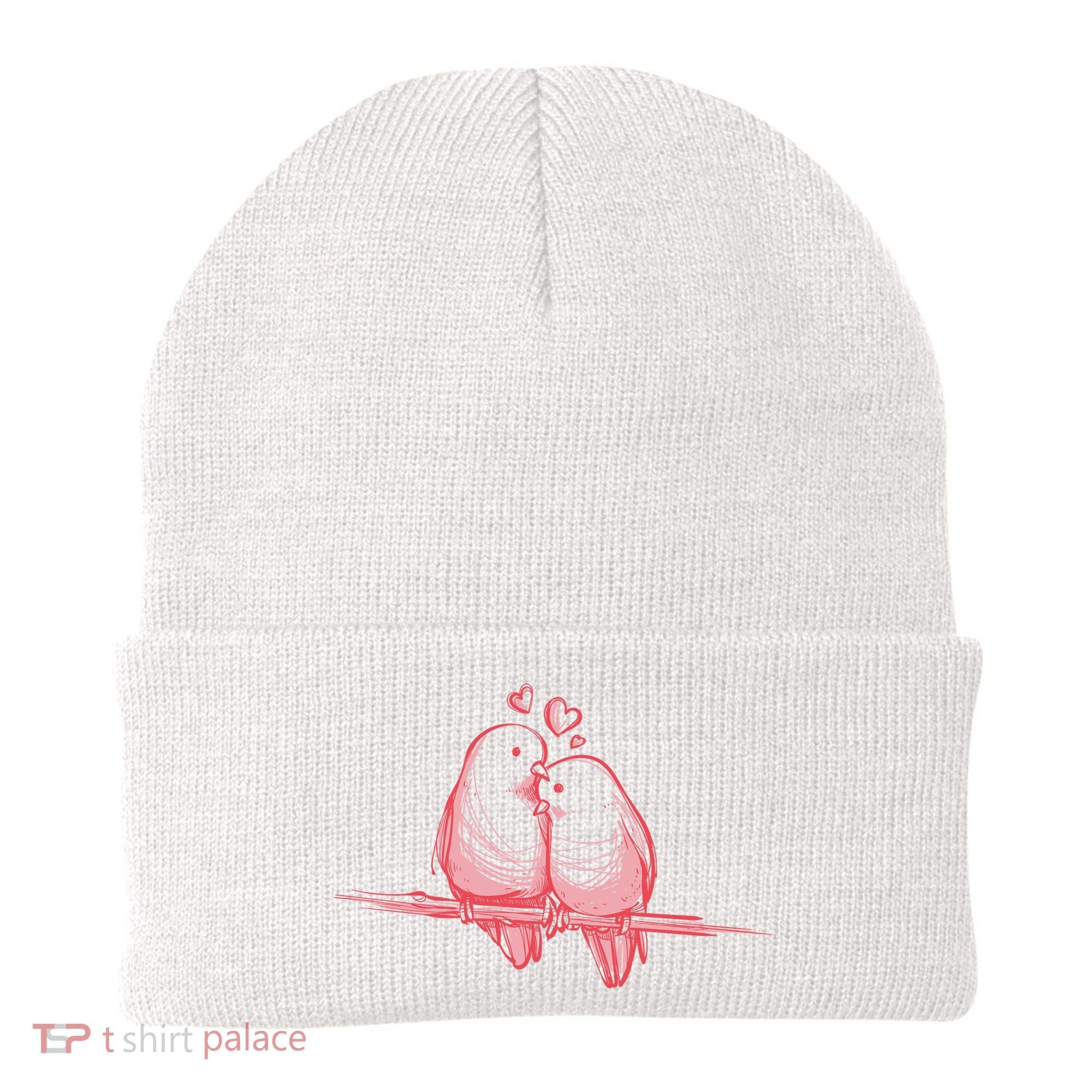 Lovebirds Kissing Beanie