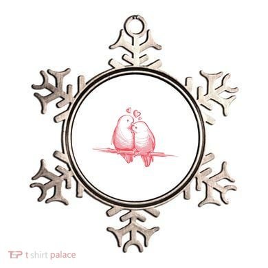 Lovebirds Kissing Ornament