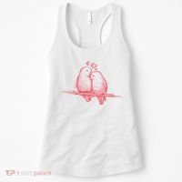 Lovebirds Kissing Women's Tank Top thumb 0
