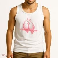 Lovebirds Kissing Tank Top thumb 3