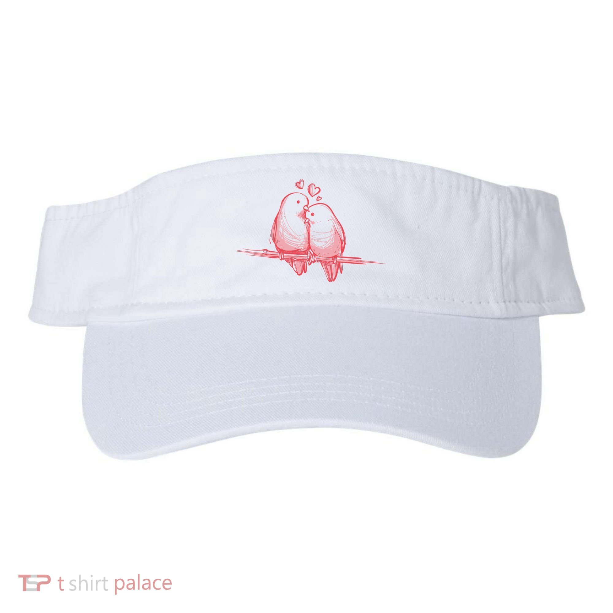 Lovebirds Kissing Visor