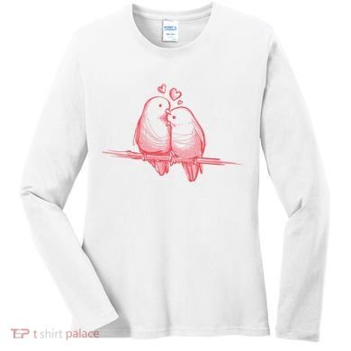 Lovebirds Kissing Women's Long Sleeve Shirt
