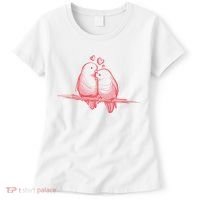 Lovebirds Kissing Women's T-Shirt thumb 0
