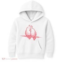 Lovebirds Kissing Kids Hoodie thumb 0
