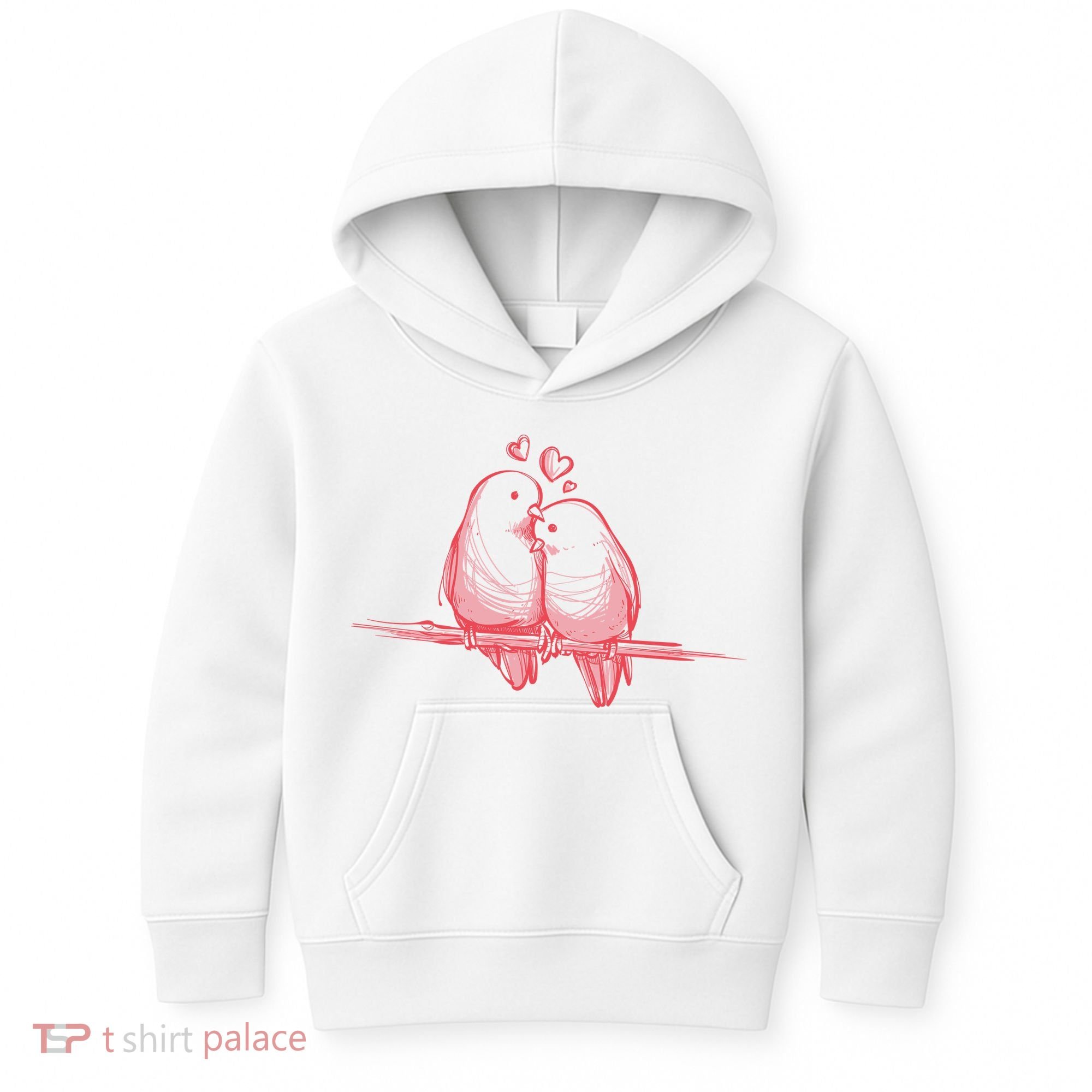 Lovebirds Kissing Kids Hoodie