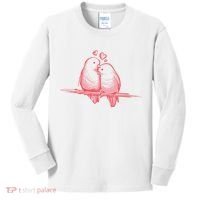 Lovebirds Kissing Kids Long Sleeve Shirt thumb 0