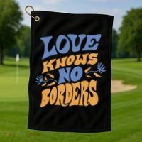 Love Knows No Borders Golf Towel thumb 1