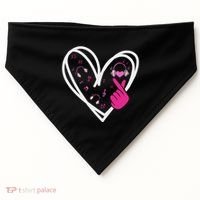 Love K Pop Finger Heart Korean Pop Music K Pop Ns USA-Made Doggie Bandana thumb 0