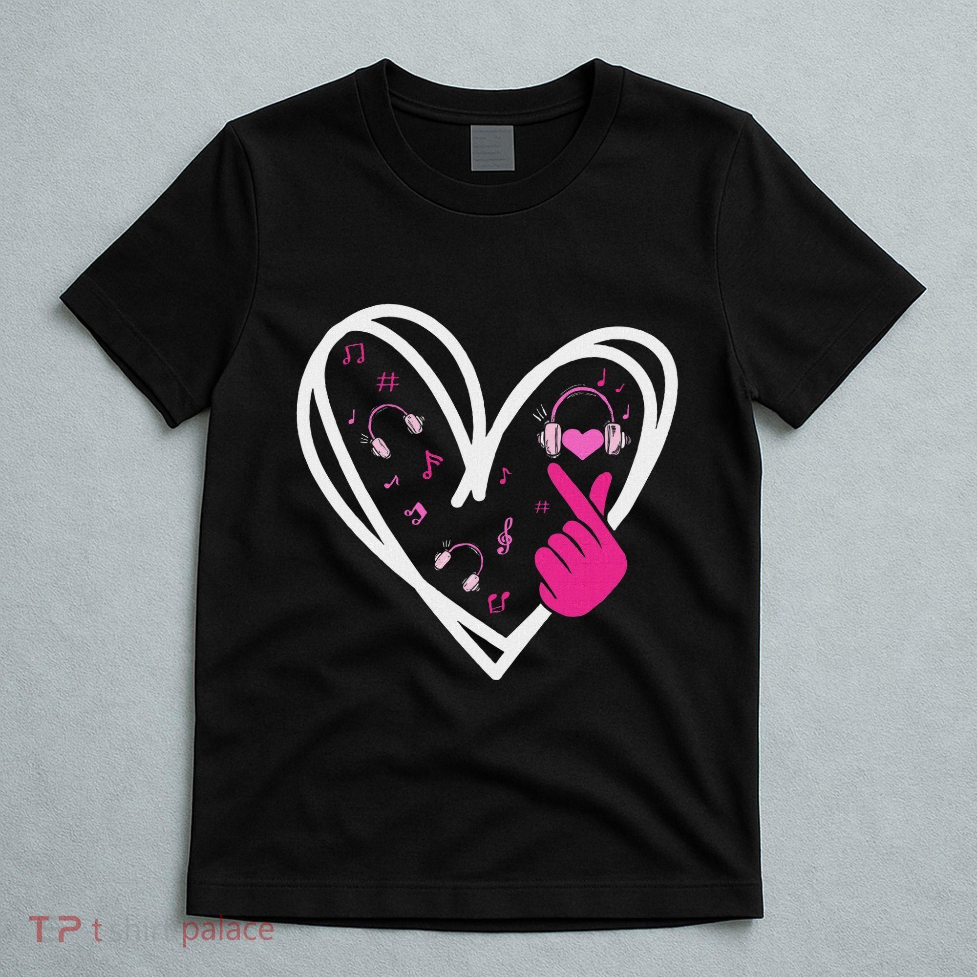 Love K Pop Finger Heart Korean Pop Music K Pop Ns T-Shirt
