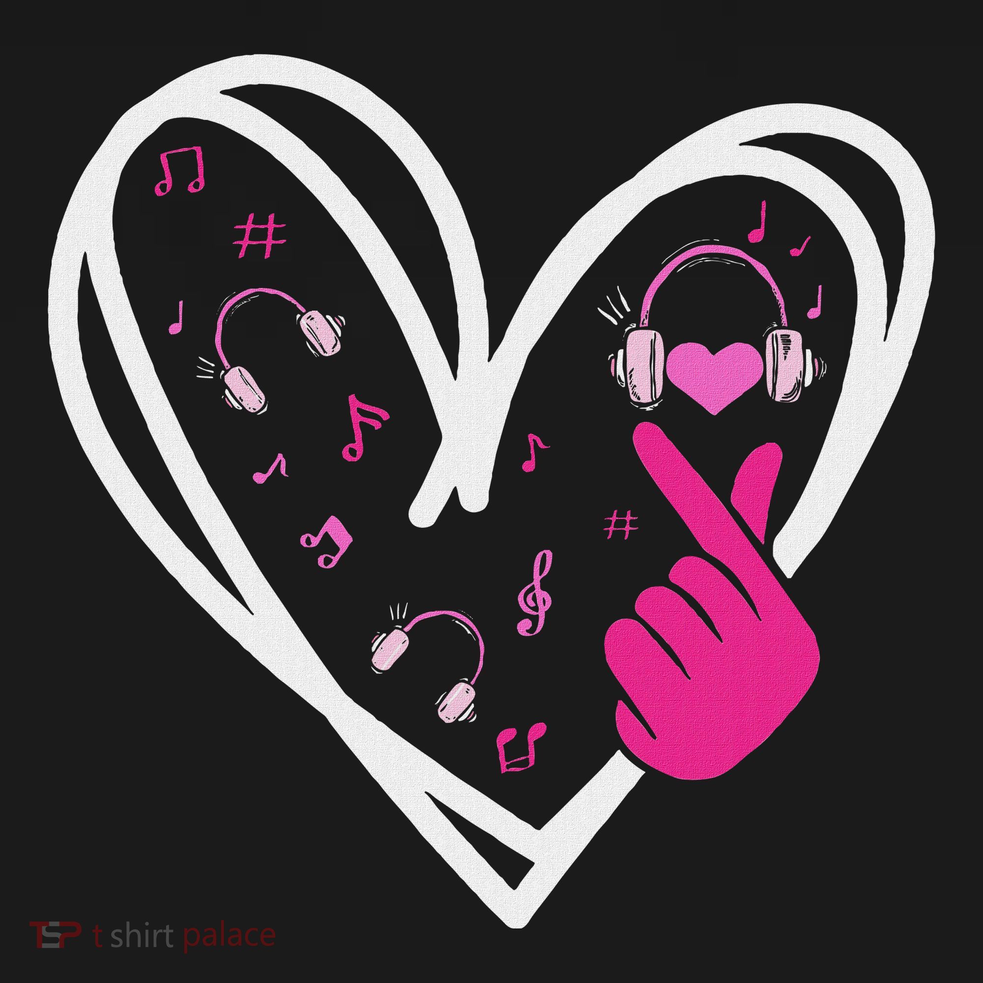 Love K Pop Finger Heart Korean Pop Music K Pop Ns T-Shirt