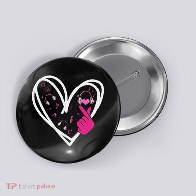 Love K Pop Finger Heart Korean Pop Music K Pop Ns Button