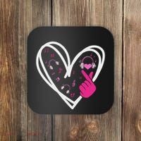 Love K Pop Finger Heart Korean Pop Music K Pop Ns Coaster thumb 0