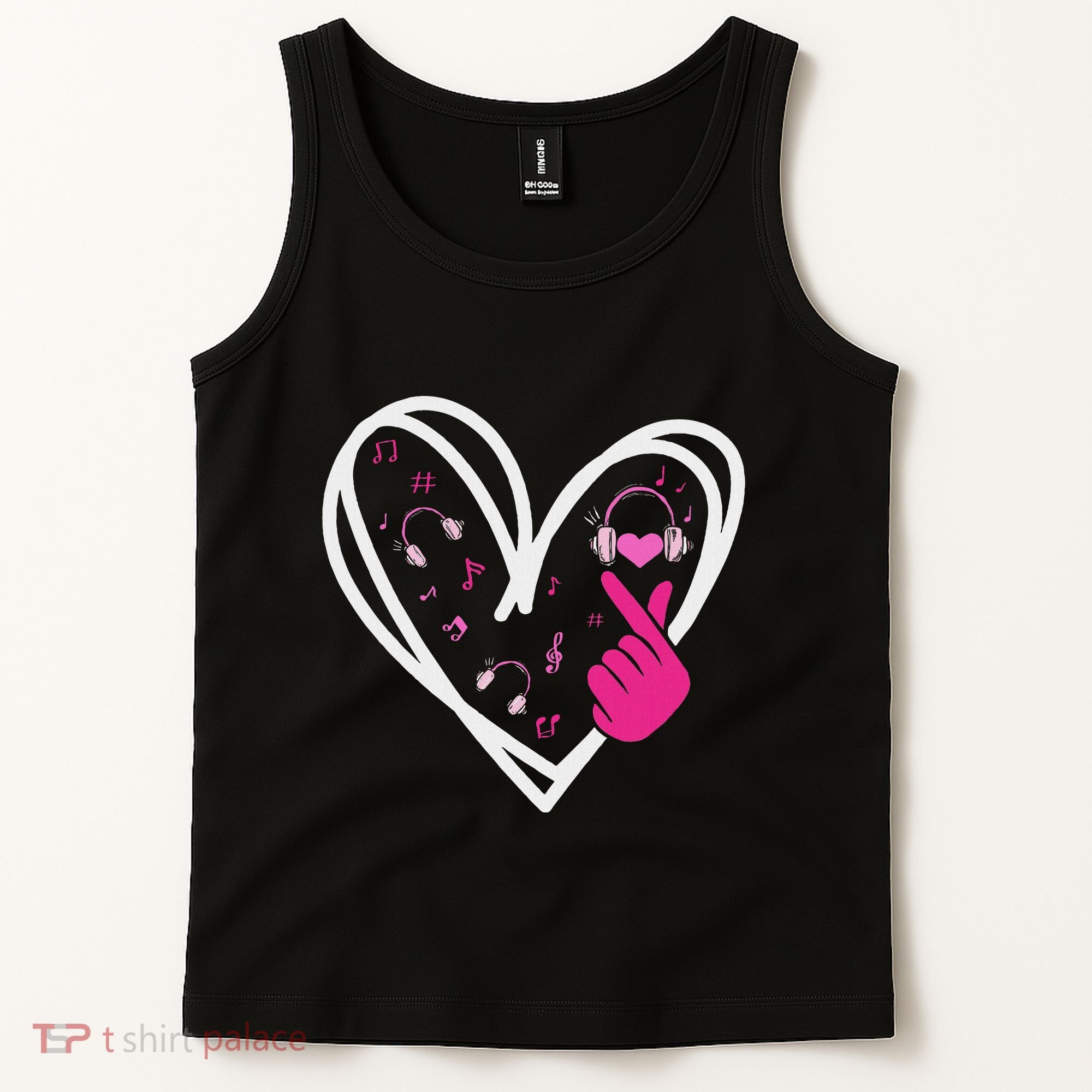 Love K Pop Finger Heart Korean Pop Music K Pop Ns Tank Top